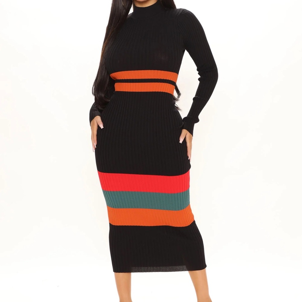 FASHIONNOVA~Amazing Grace Sweater Midi Dress-Medium